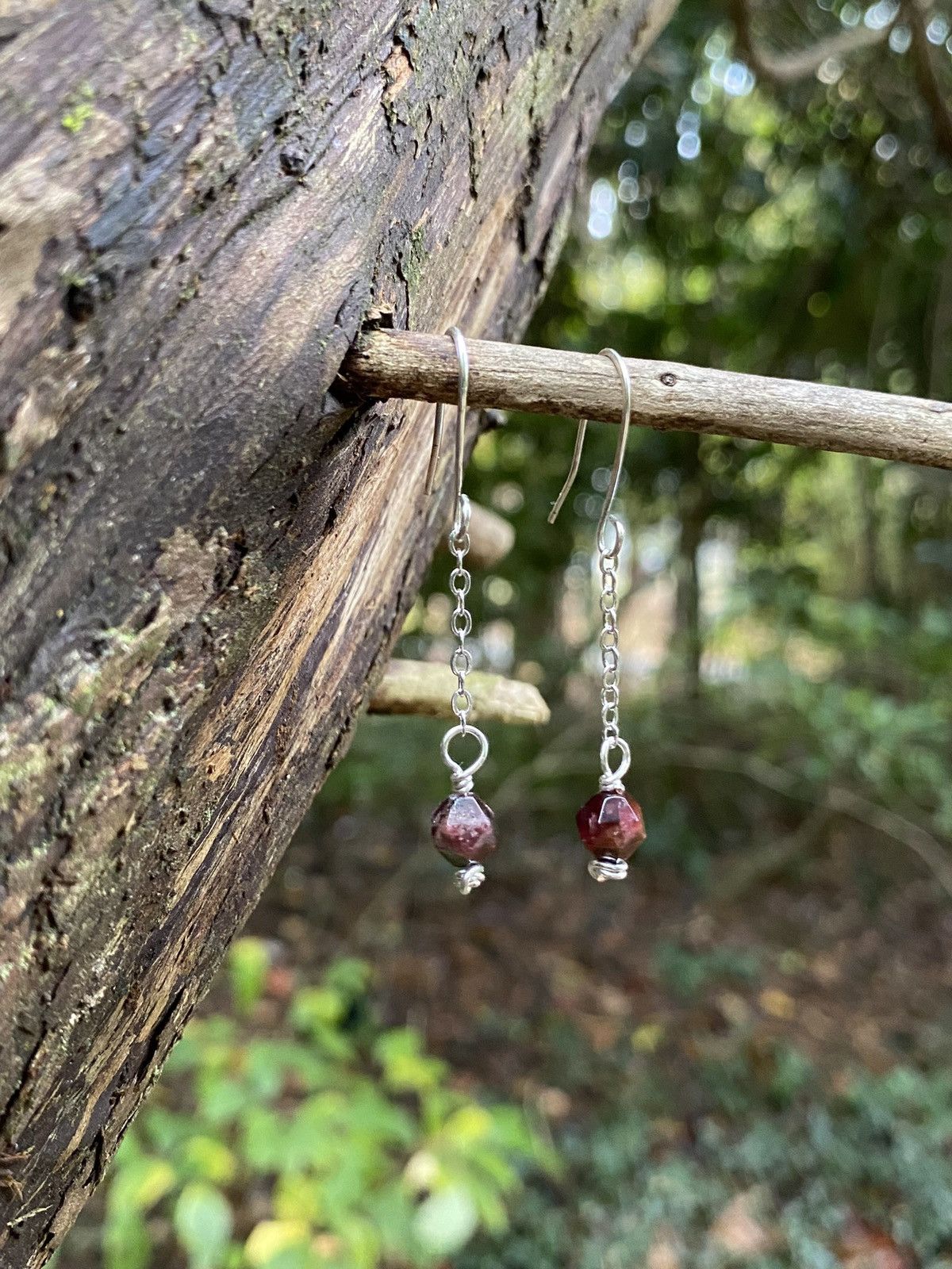 Handmade Silver Garnet Necklace Set Size ONE SIZE - 2 Thumbnail