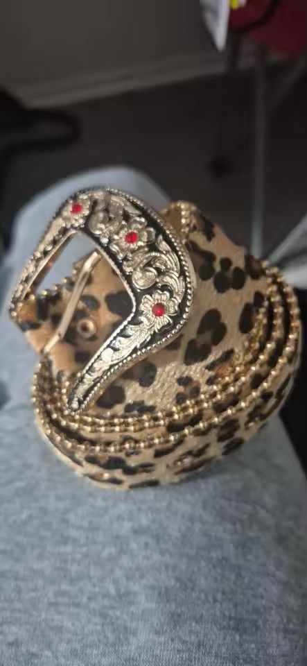 Japanese Brand Leopard Print Belt 112 cm Size ONE SIZE - 11 Thumbnail