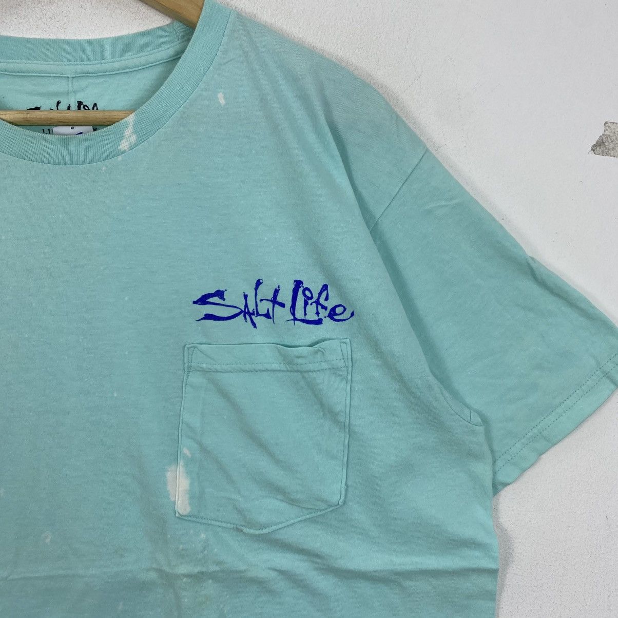 Vintage Salt Life Vintage TealMarlin Graphic TShirt Large Distressed Size US L / EU 52-54 / 3 - 4 Thumbnail