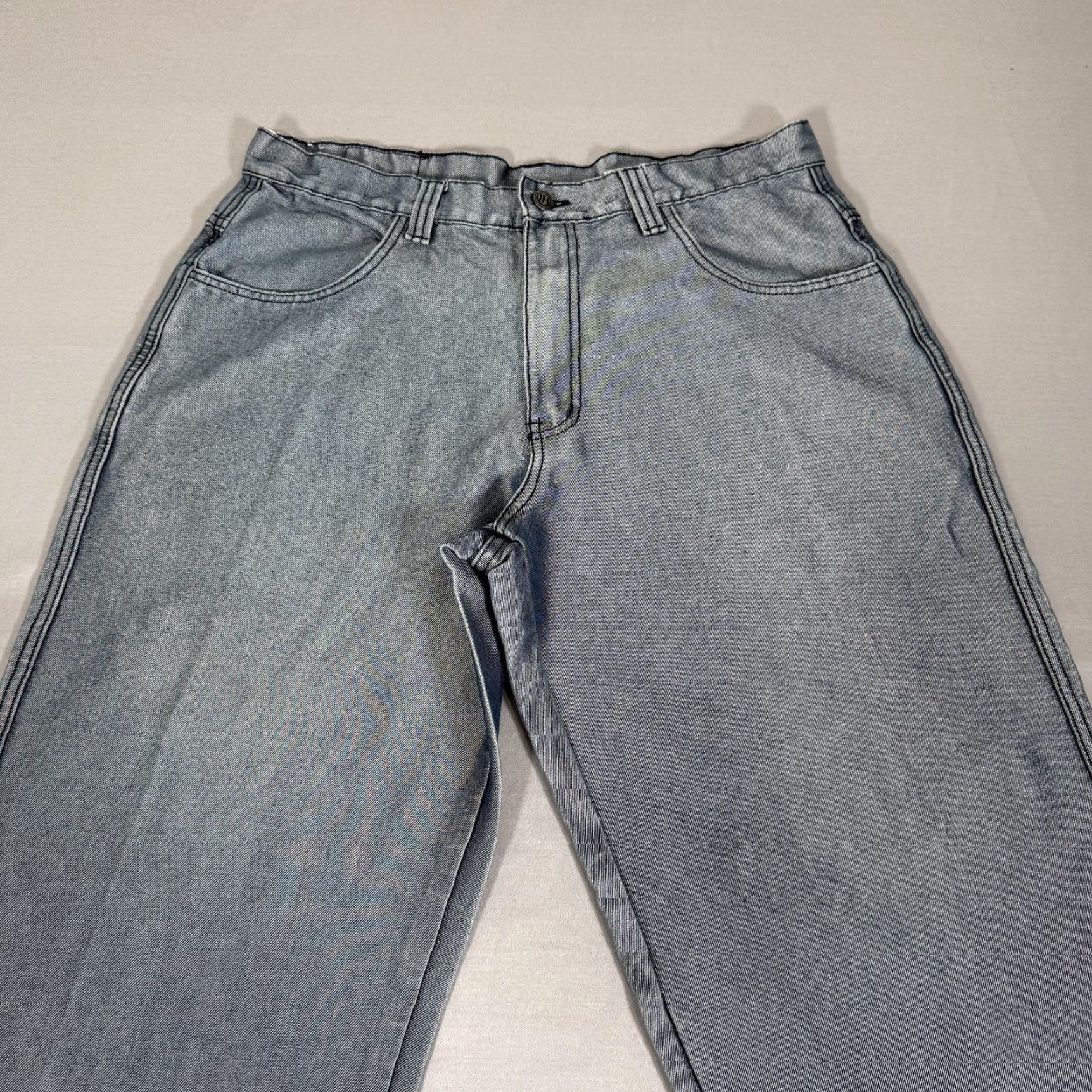 VINTAGE HI CUTLINE Baggy Jeans Mens 36x30 Denim Wide-Leg 90s Grunge Blue