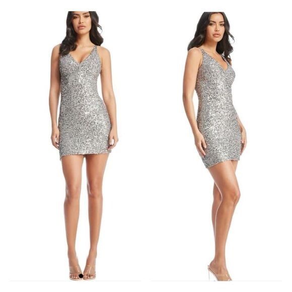 Dress the Population Dress The Population Tatum metallic sequin bodycon mini Size L / US 10 / IT 46 - 4 Thumbnail