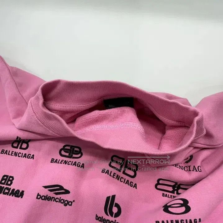 Balenciaga Balenciaga Pink Logo Print Long Sleeve Sweatshirt. Size US M / EU 48-50 / 2 - 7 Thumbnail