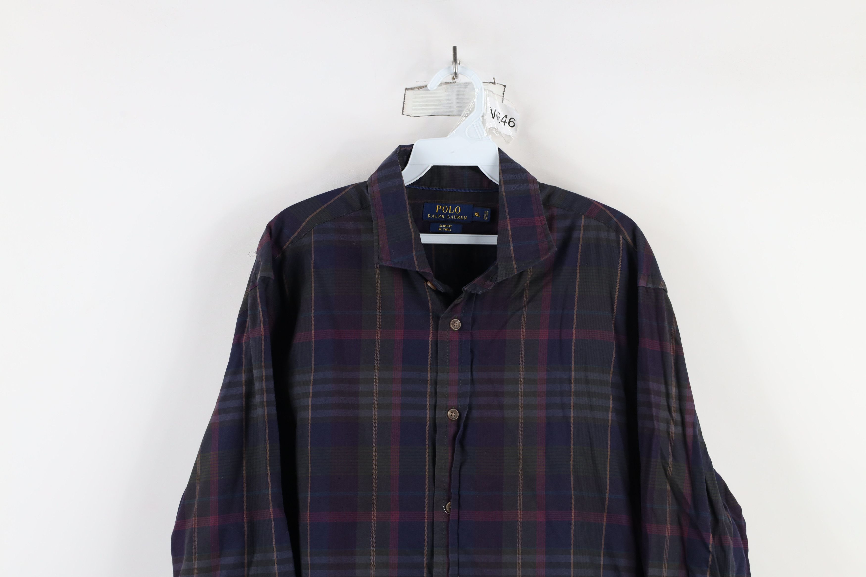 Ralph Lauren × Vintage Ralph Lauren RL Twill Collared Button Shirt Rainbow Plaid Size US XL / EU 56 / 4 - 2 Thumbnail