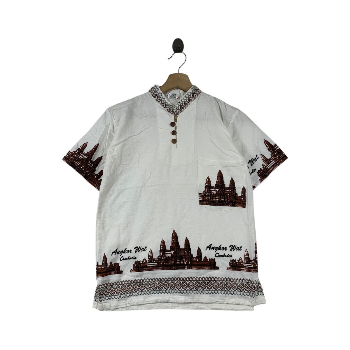 Vintage Vintage ANGKOR WAT CAMBODIA Traditional Temple Tee Shirt Size S / US 4 / IT 40 - 1 Thumbnail