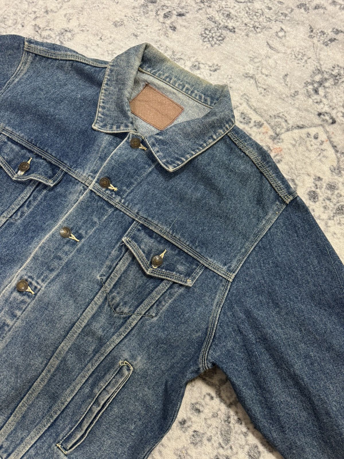 Vintage JAPANESE TUCKER BLUE DENIM JACKET Size US L / EU 52-54 / 3 - 3 Thumbnail