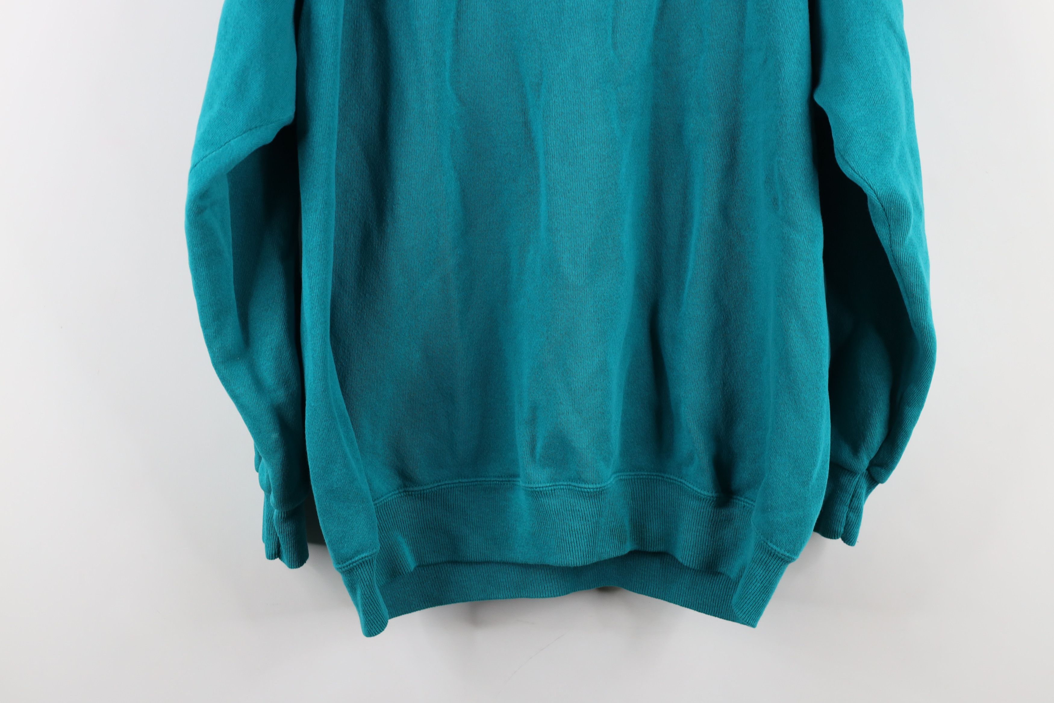 Vintage Vintage 80s 90s Streetwear Crewneck Sweatshirt Teal USA Size XL / US 12-14 / IT 48-50 - 12 Thumbnail