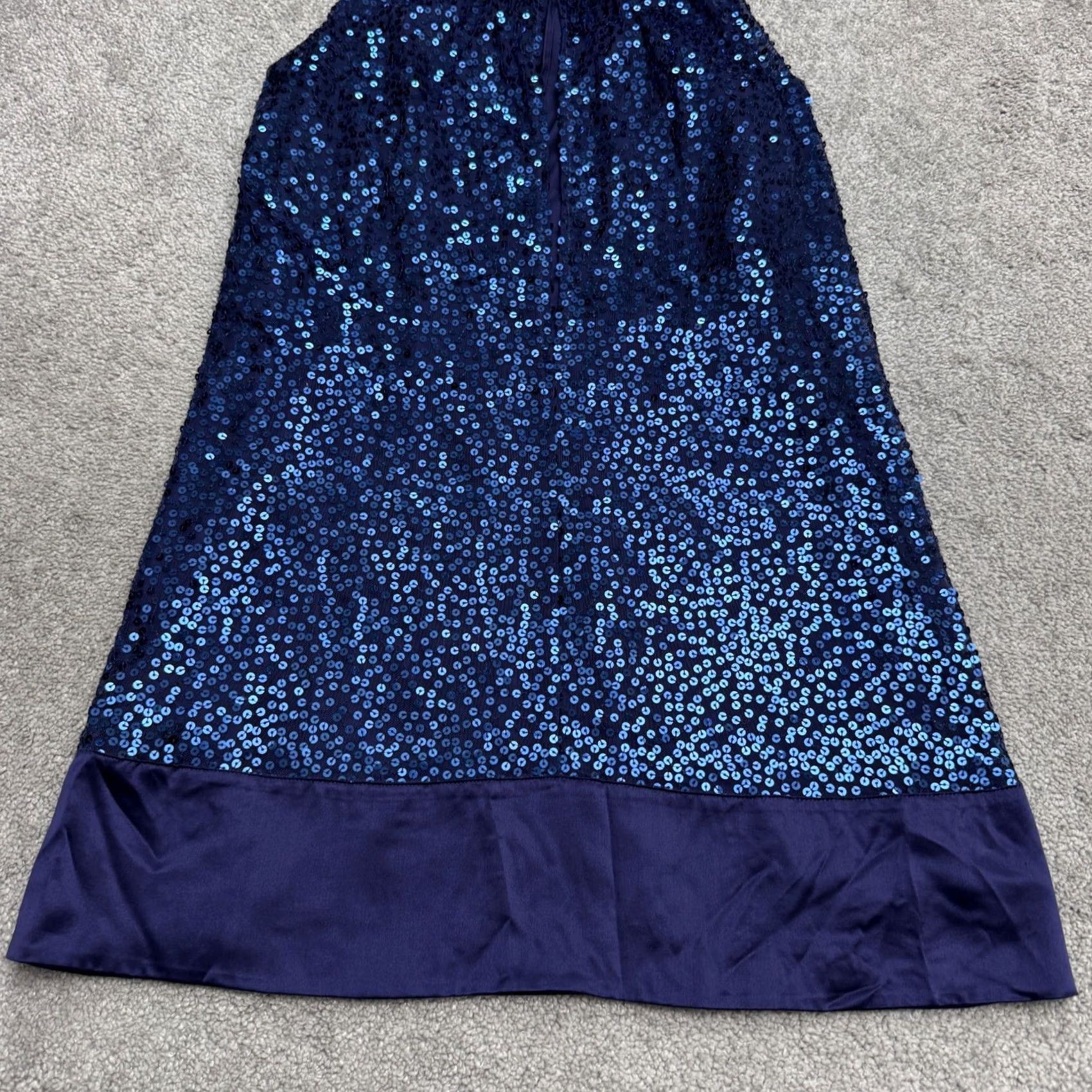Betsey Johnson Betsey Johnson Satin Evening Sequin Sparkle Shift Dress Women 6 Blue Size M / US 6-8 / IT 42-44 - 7 Thumbnail