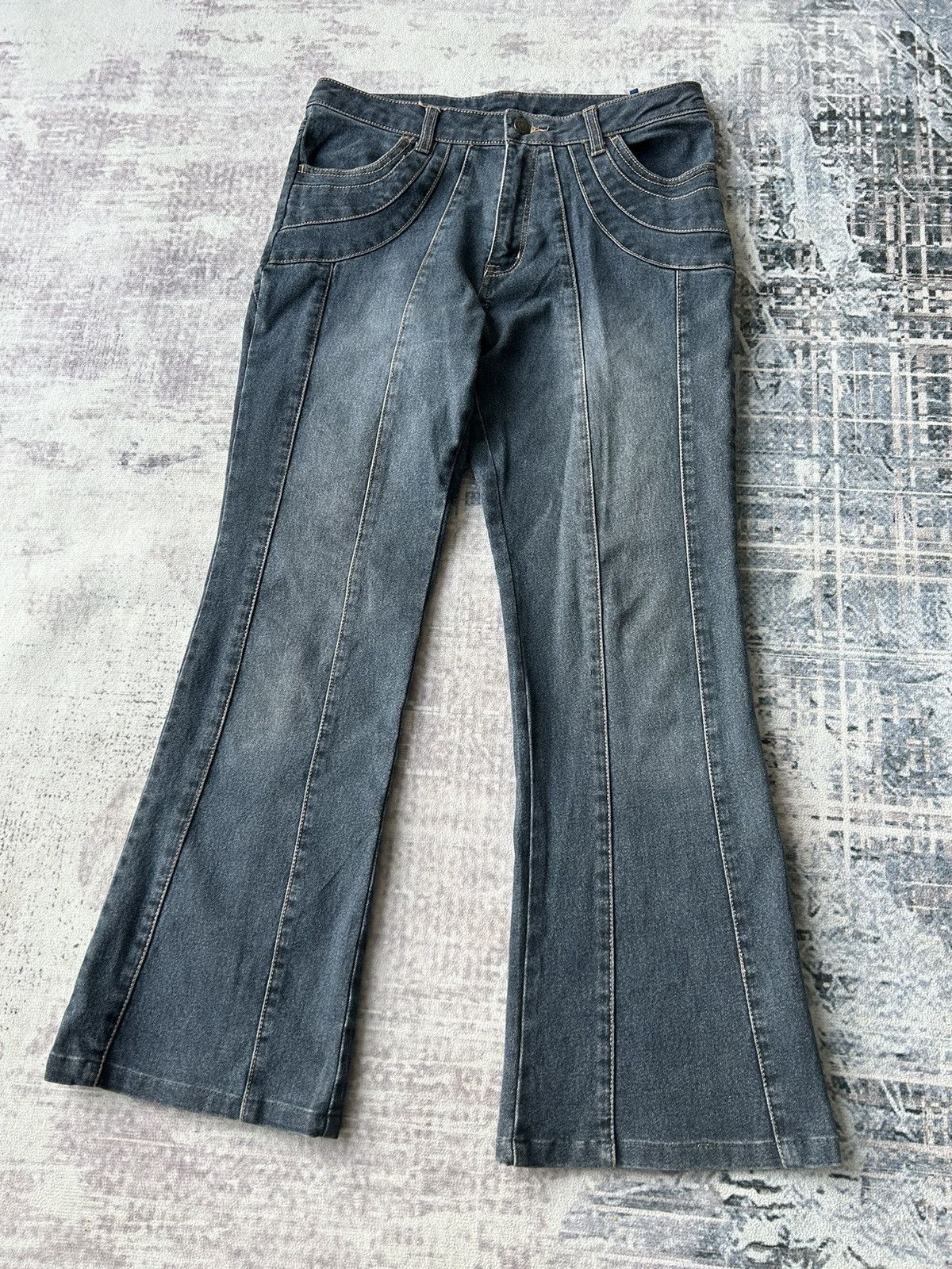 14th Addiction Flared Punk Rock Design Jeans Size US 30 / EU 46 - 2 Thumbnail