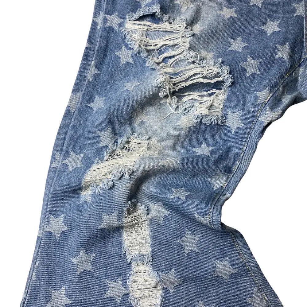 Shein 2000's Shein Super Flare Starlium Distressed Jeans Size US 40 / EU 56 - 6 Thumbnail