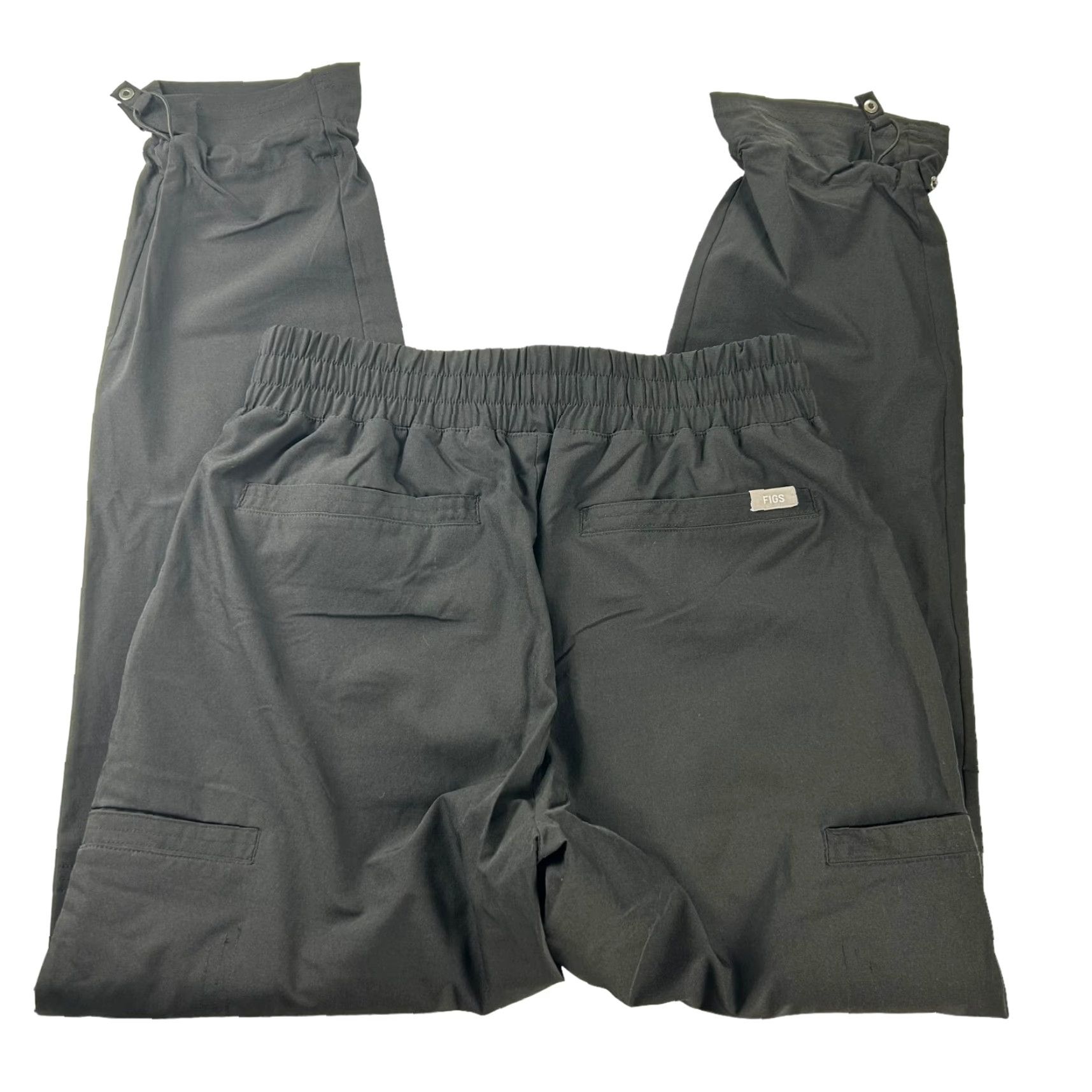 Vintage FIGS Women's Technical Collection Scrub Cargo Jogger Ankle Pants Black Small Size 28" / US 6 / IT 42 - 4 Thumbnail