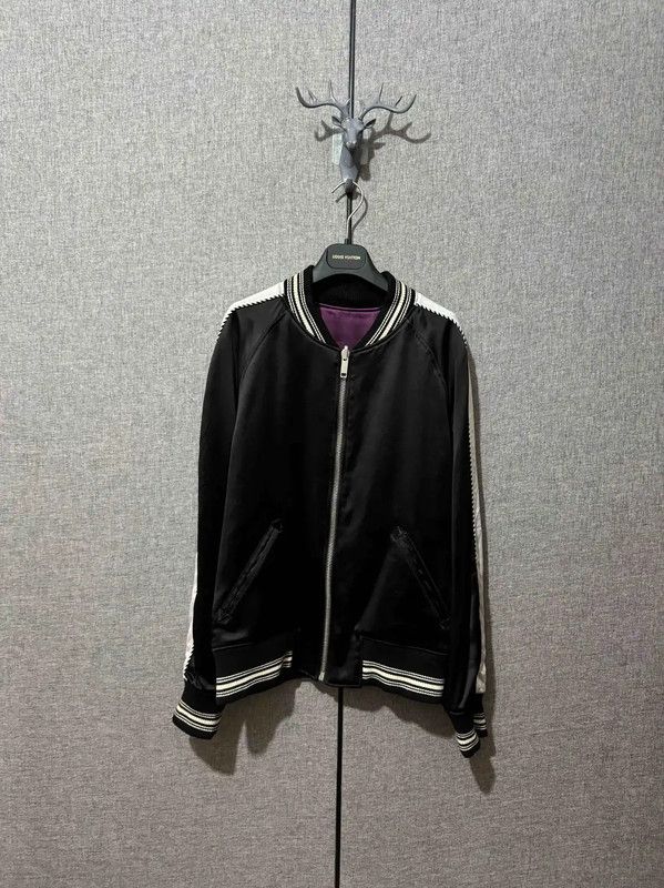Givenchy Givenchy Black Silk Embroidered Bomber Jacket 0089 Size US L / EU 52-54 / 3 - 1 Thumbnail
