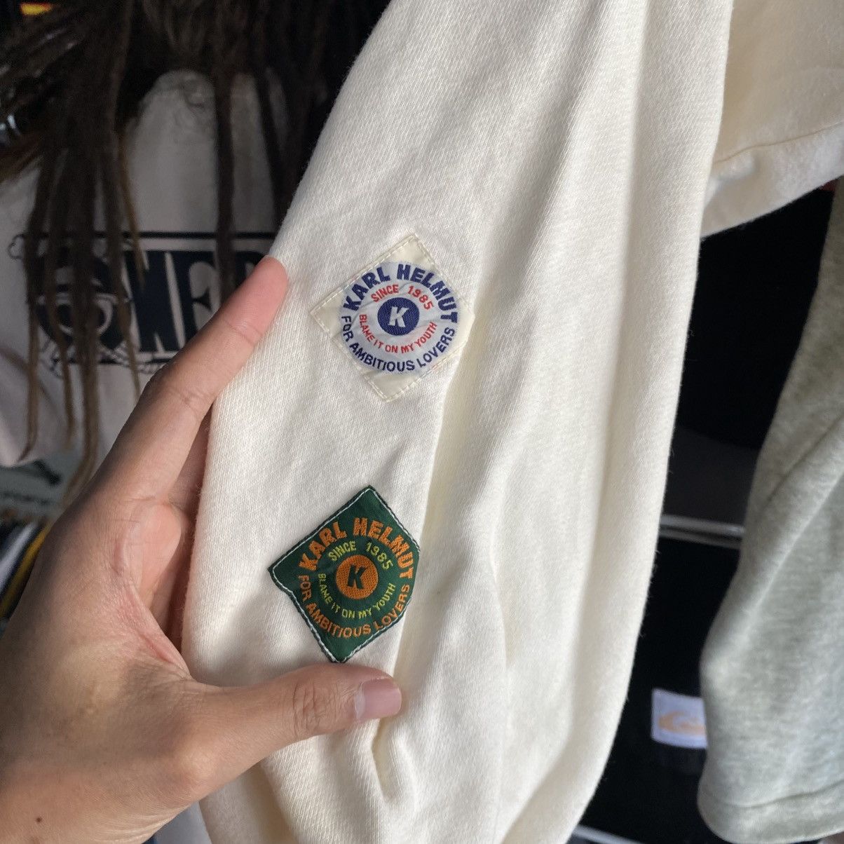 Karl Helmut 👹Vintage Karl Helmut Japanese Brand Patch Sweatshirt Size US M / EU 48-50 / 2 - 6 Thumbnail