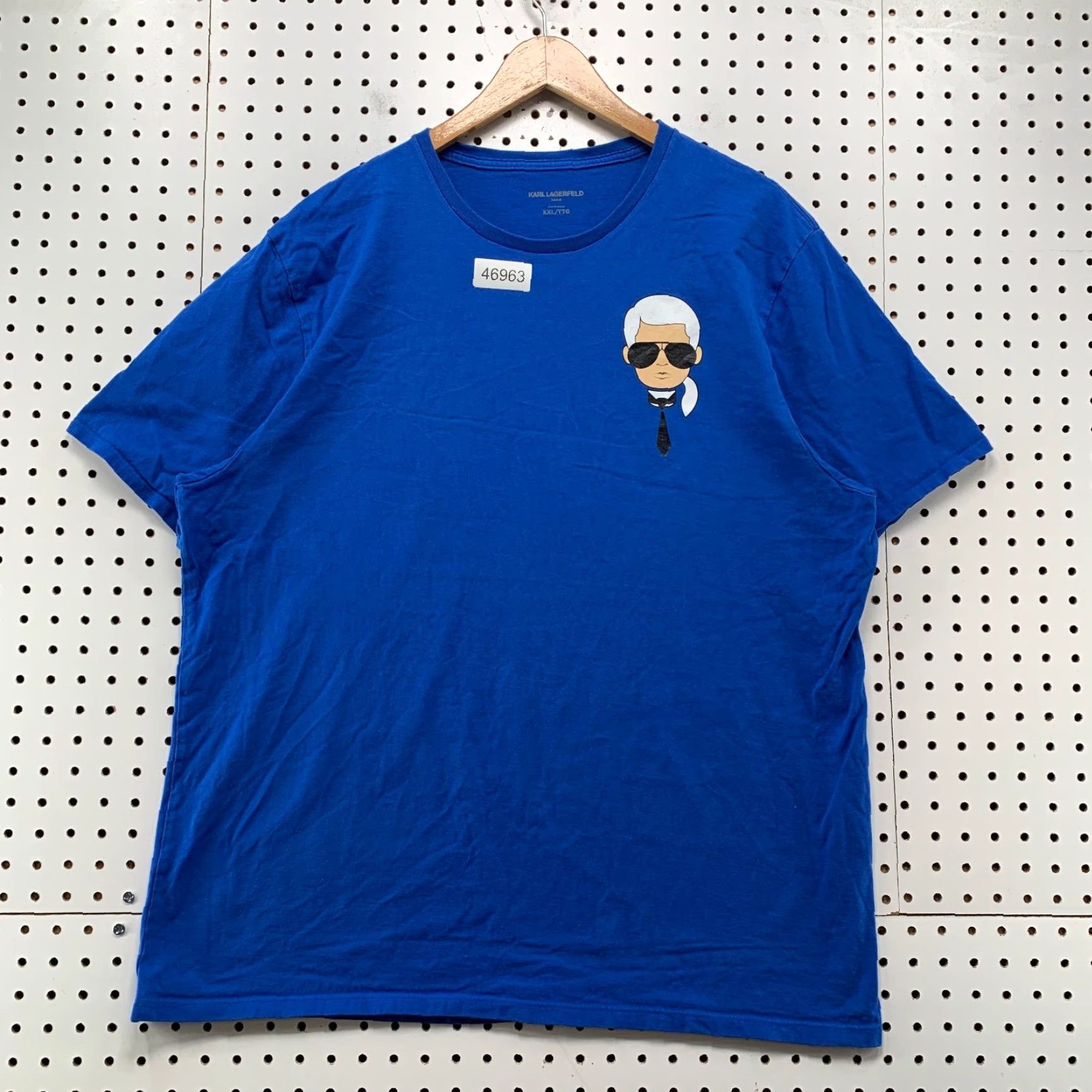 Karl Lagerfeld Karl Lagerfeld T Shirt Mens 2XL Blue Graphic Short Sleeve Designer Shirt 2XL Mens Blue Graphic Print Clothing Size US XXL / EU 58 / 5 - 2 Thumbnail