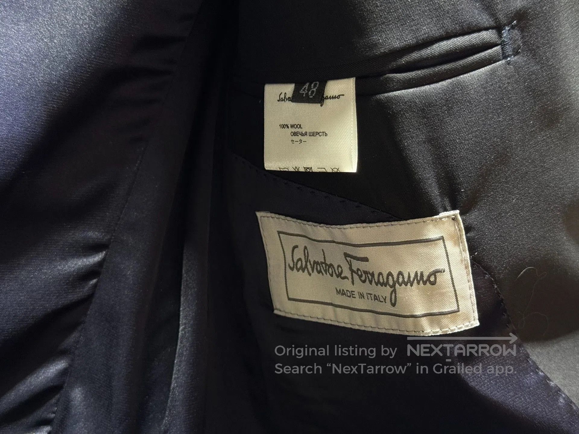 Salvatore Ferragamo Ferragamo Men's Wool Business Blazer. Size US M / EU 48-50 / 2 - 6 Thumbnail