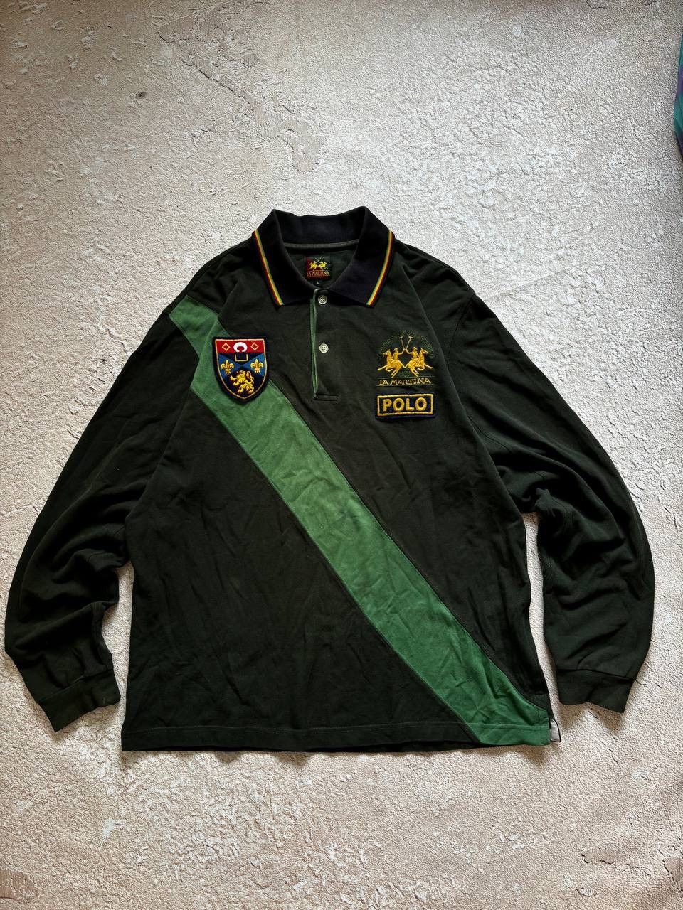Japanese Brand Polo Ralph Lauren style distressed rugby sweatshirt Size US L / EU 52-54 / 3 - 1 Thumbnail