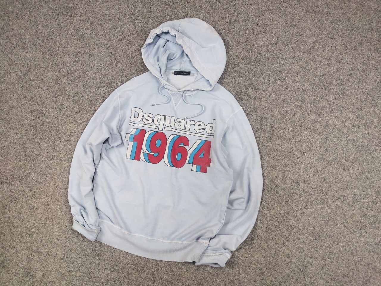 Dsquared2 Vintage 90's Dsquared authentic Logo Light Blue hoodie Size US S / EU 44-46 / 1 - 3 Thumbnail