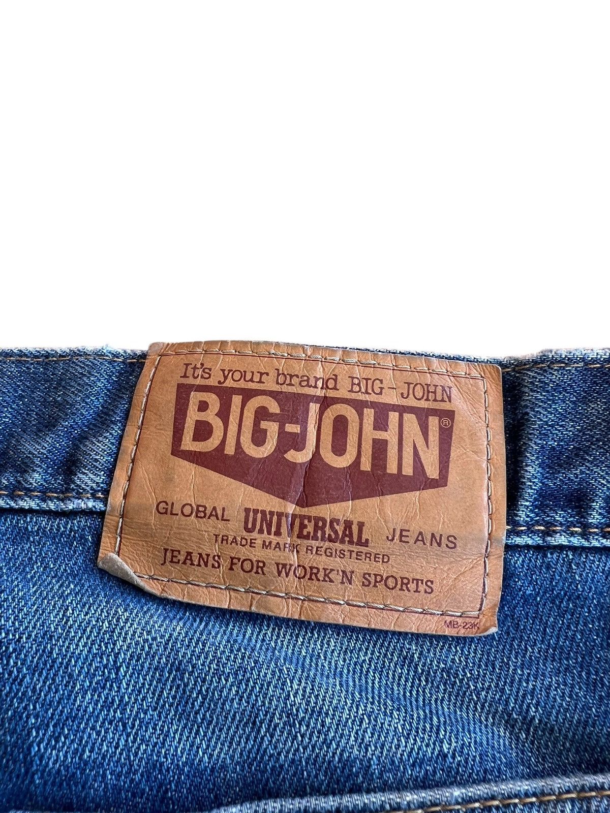 Japanese Brand Vintage BigJohn Super Bootcut Distressed Mudwash Jean Size US 31 - 15 Thumbnail