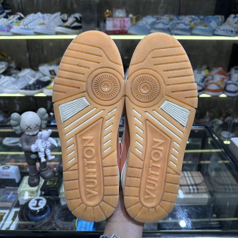 Louis Vuitton Louis Vuitton Trainer Low Sneakers in Peach Pink -2508 Size US 9.5 / IT 39.5 - 4 Thumbnail