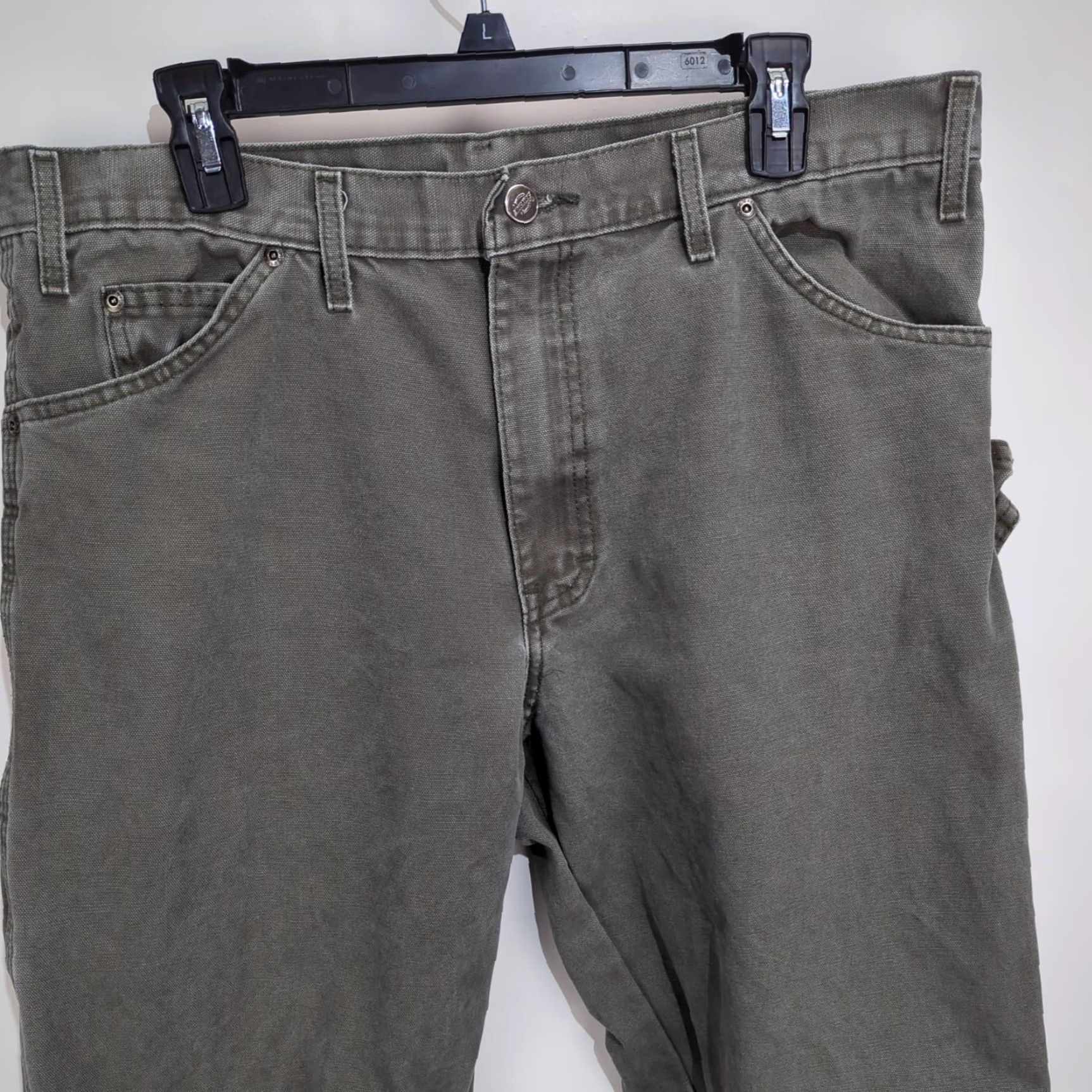 Dickies Dickies Denim Carpenter Straight Leg Jeans Men's 36x32 Green - Regular Fit, 5-Pocket, Belt Loops, High Rise, Cotton, Denim, Work Jeans Size US 36 / EU 52 - 2 Thumbnail