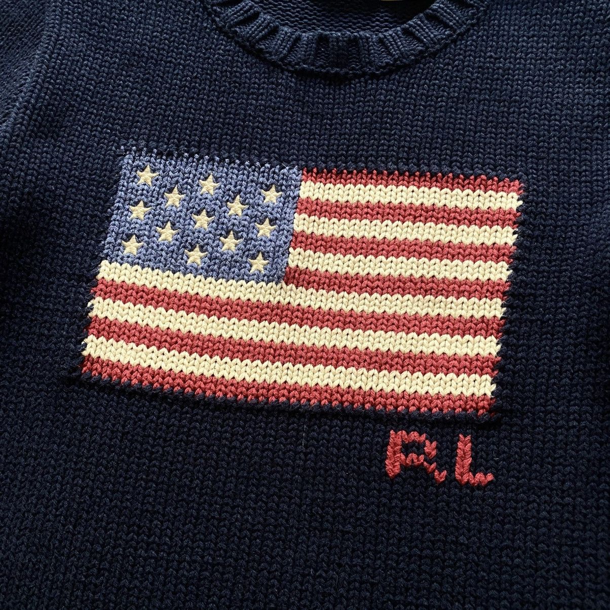 Polo Ralph Lauren Vintage Polo Ralph Lauren USA Flag Big Logo RRL Sweater Y2K Size XXS / US 00 / IT 34 - 3 Thumbnail