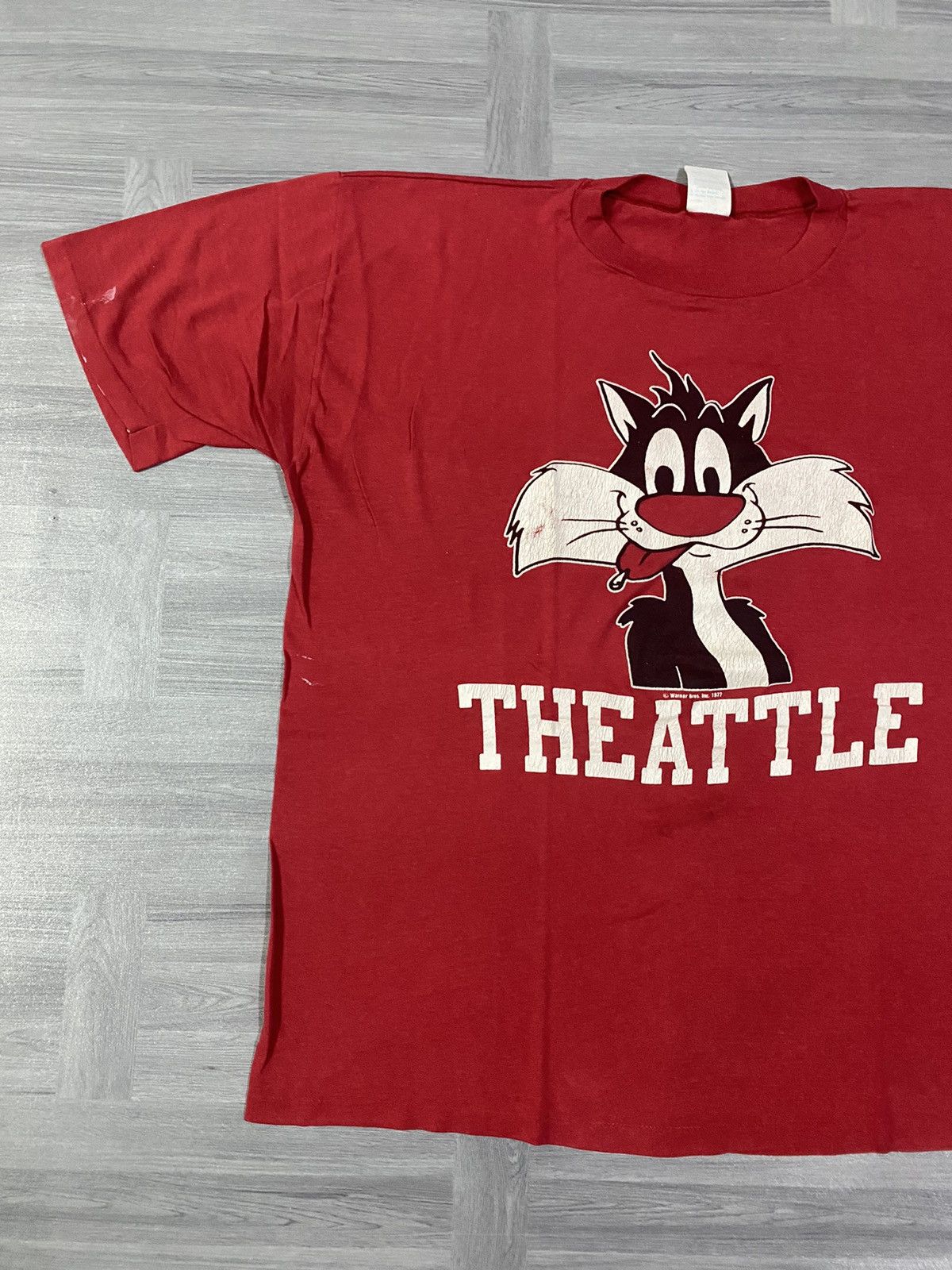 Warner Bros Vintage 1977 Looney Tunes Sylvester The Cat Theattle Size US L / EU 52-54 / 3 - 5 Thumbnail