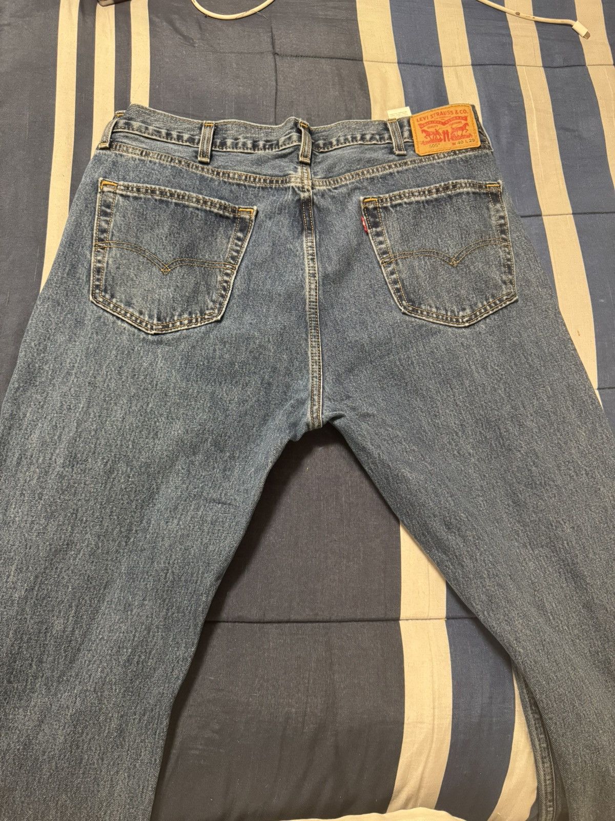 Levi's Levis 505 Regular Fit Men’s Jeans 40x29 Size US 40 / EU 56 - 2 Thumbnail