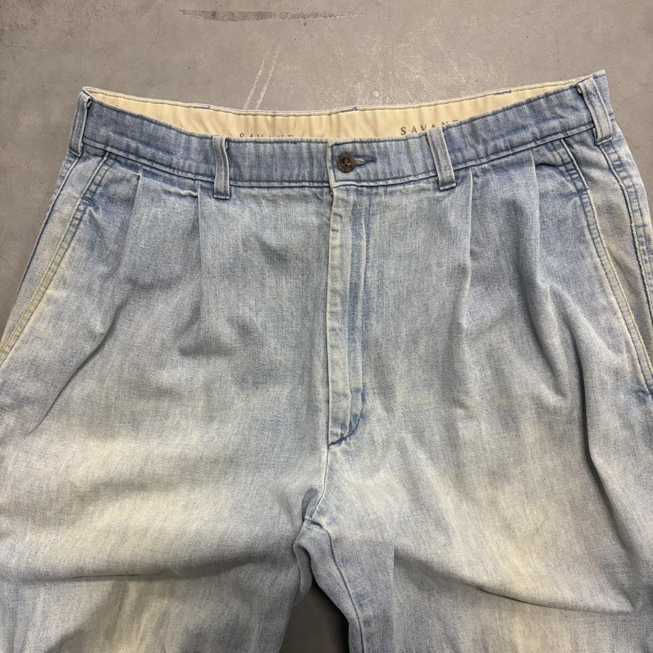 Japanese Brand × Vintage Crazy Vintage Y2K/2000s Baggy Skater Style Light Blue Wash Denim Jeans! Size US 34 / EU 50 - 4 Thumbnail