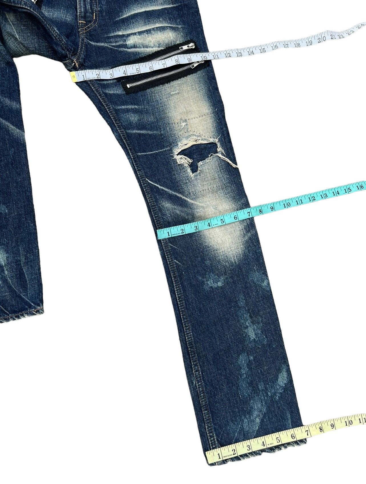 Vintage Vintage RNA Japan Distress Sashiko Bondage Denim Jeans Size US 30 / EU 46 - 4 Thumbnail