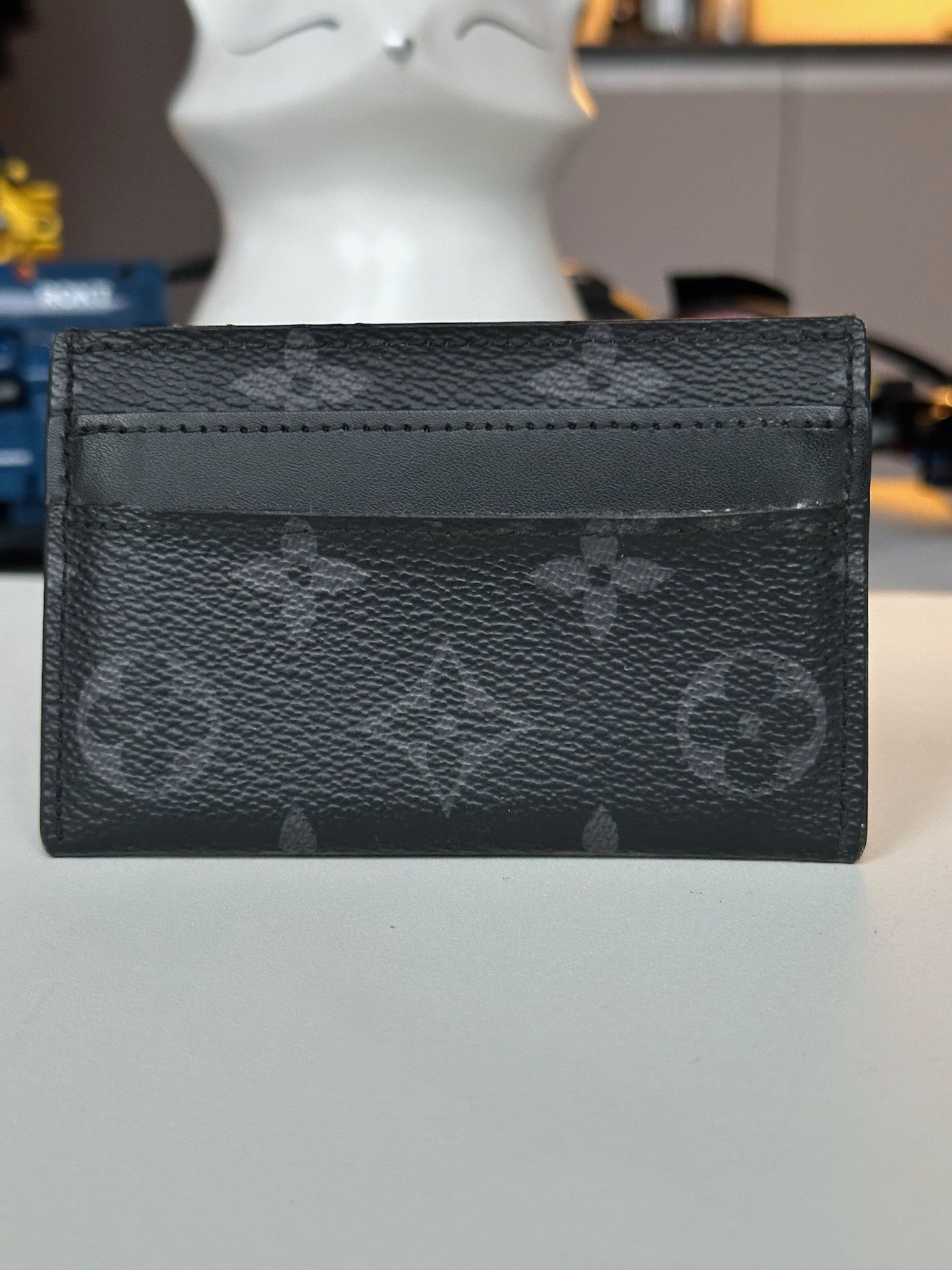 Louis Vuitton Louis Vuitton Card Holder Wallet LV Monogram Eclipse Black Size ONE SIZE - 2 Thumbnail