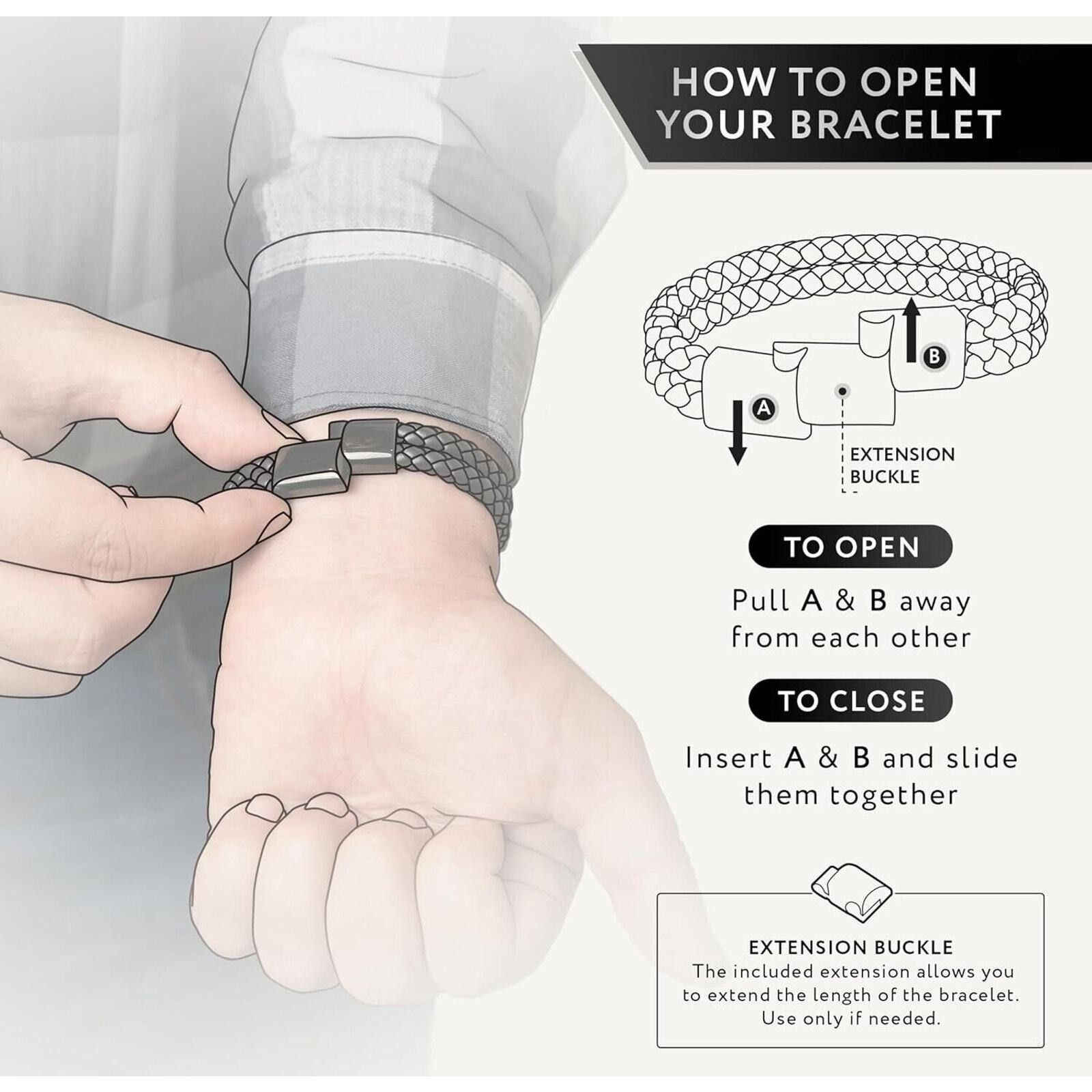 The Unbranded Brand Black Leather Bracelet Artisan Handcrafted Double Strand Size ONE SIZE - 8 Thumbnail