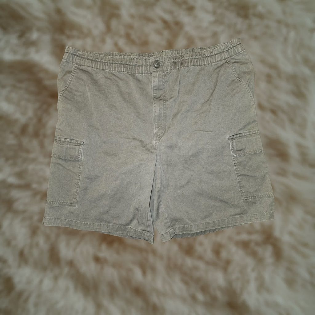 Eddie Bauer VINTAGE Eddie Bauer Chino Cargo Shorts Men XL Gray Drawstring Casual Hiking Size US 36 / EU 52 - 1 Thumbnail