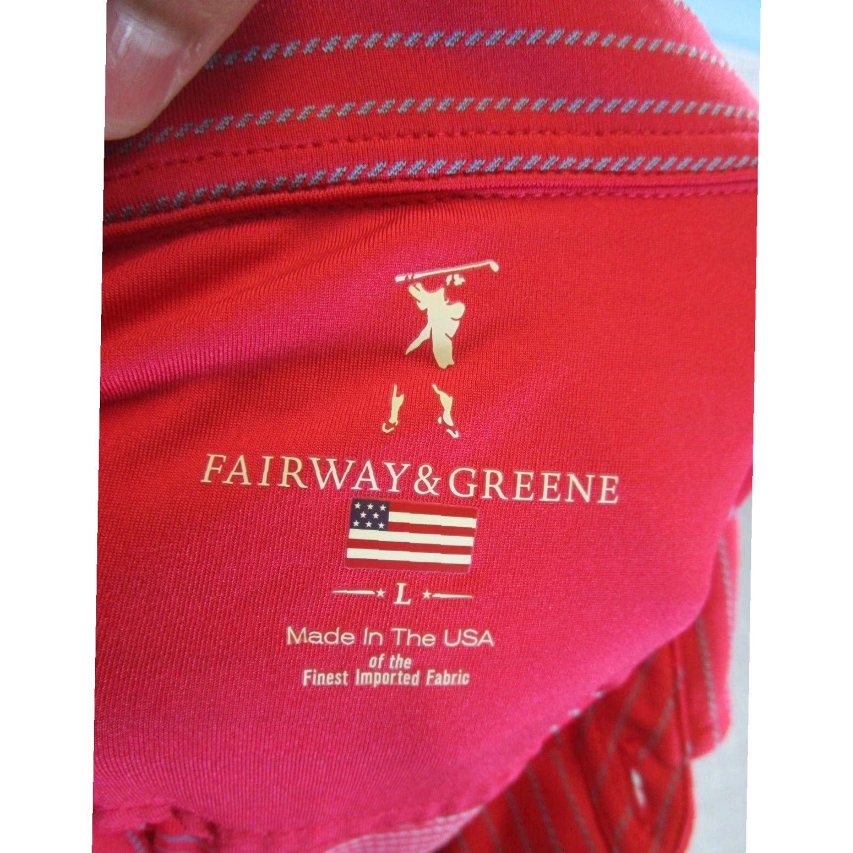 Vintage Fairway Greene Mens Large Extra Large XL Pink Golf Polo Shirt Size US L / EU 52-54 / 3 - 7 Thumbnail
