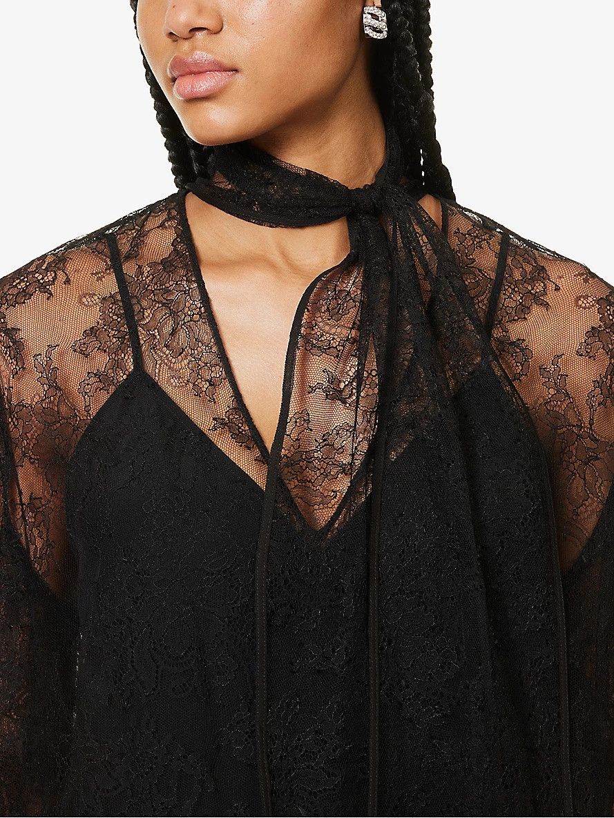 Givenchy o1y0925 Blouse in Black Size XS / US 0-2 / IT 36-38 - 5 Thumbnail