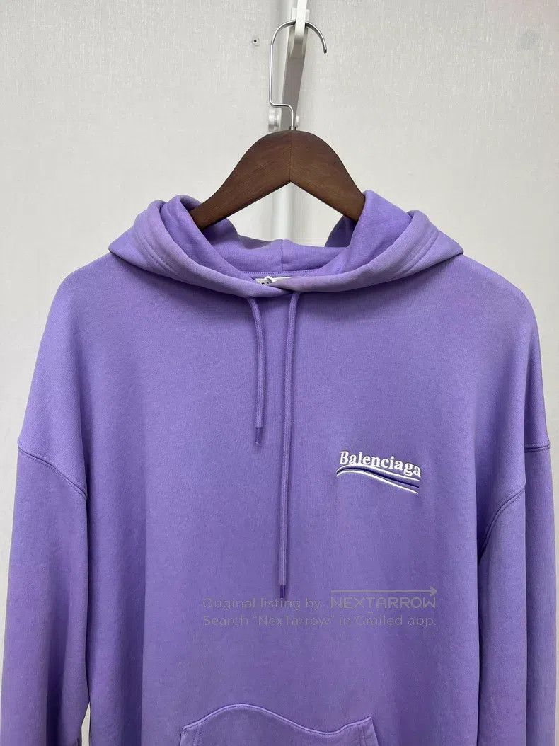 Balenciaga Balenciaga Purple Coke Embroidered Hooded Sweatshirt Size US M / EU 48-50 / 2 - 3 Thumbnail