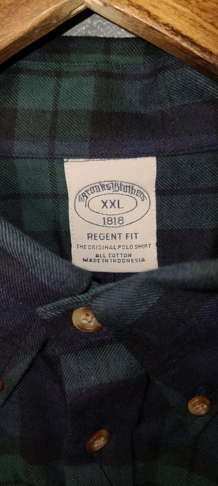 Brooks Brothers Brooks Brothers Regent Fit Men's XXL Navy Green Plaid Size US XXL / EU 58 / 5 - 4 Thumbnail