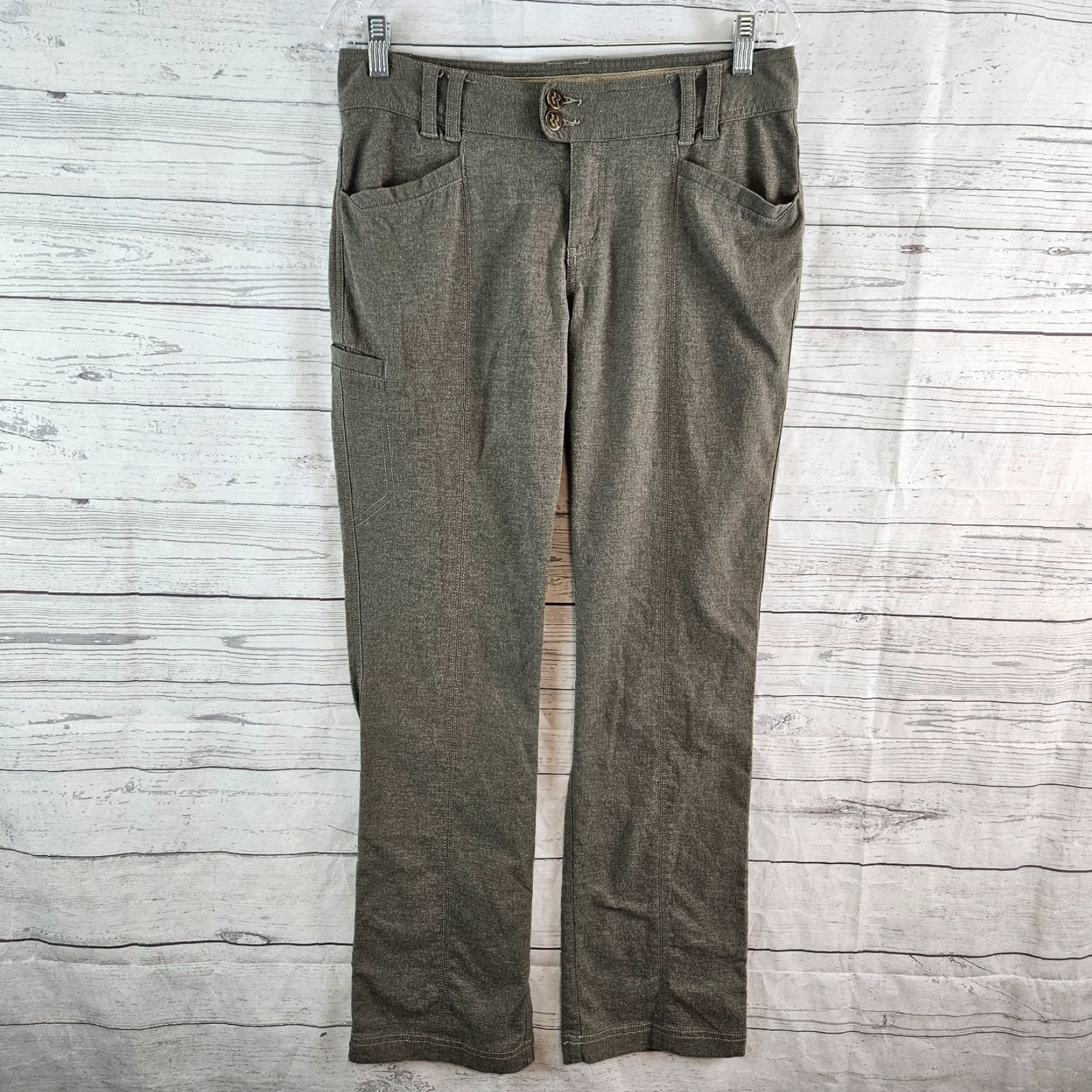 Royal Robbins Royal Robbins Womens Pants Sz 6 Olive Green Mid Rise Nylon Blend Straight Leg Shirt? Size 28" / US 6 / IT 42 - 2 Thumbnail