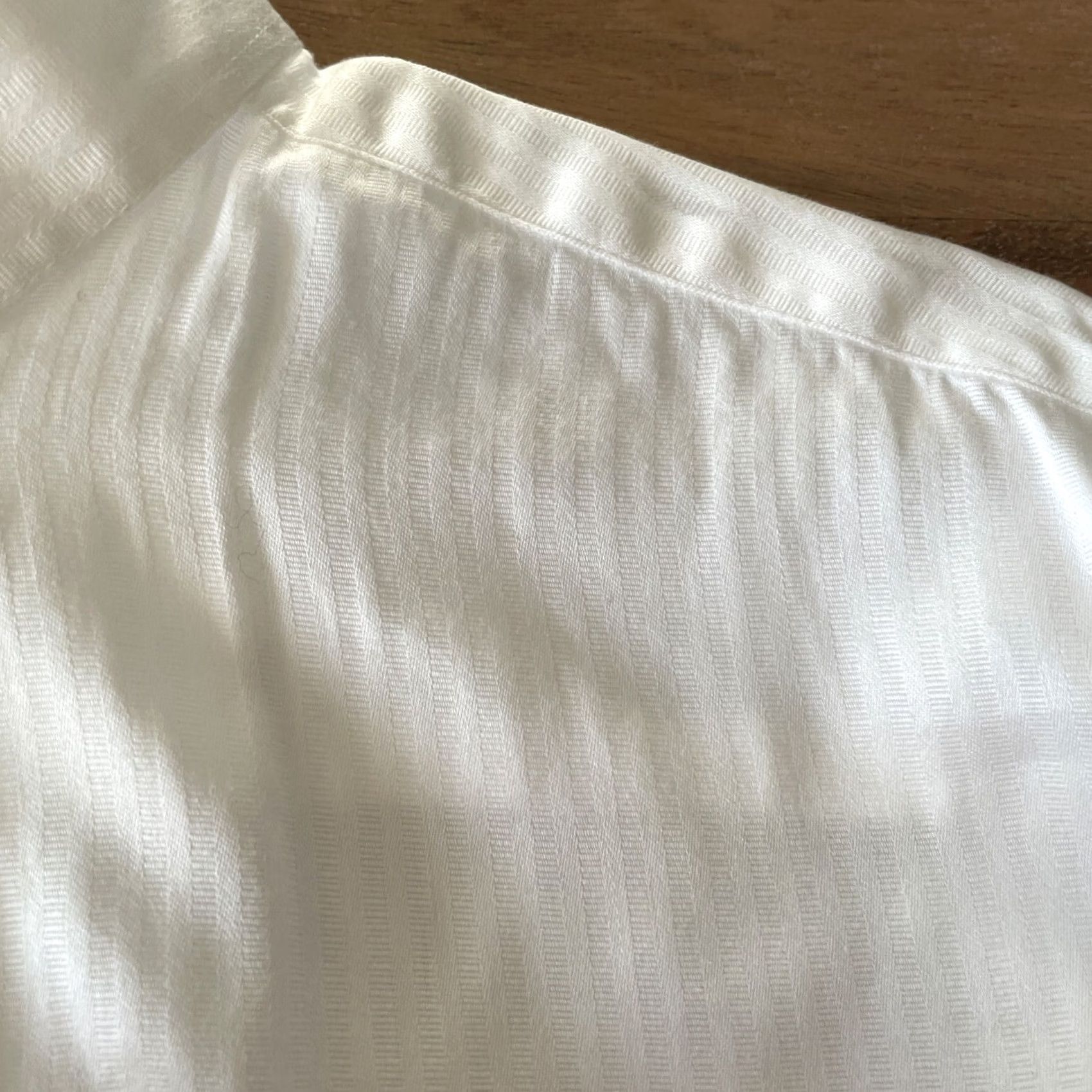 Eton Etón Dress Shirt Mens 17.5 White Cotton Woven French Cuff Stand-Up Collar Elegant Royal Eton Royal Two Fold Vintage N/A Size US XXL / EU 58 / 5 - 5 Thumbnail