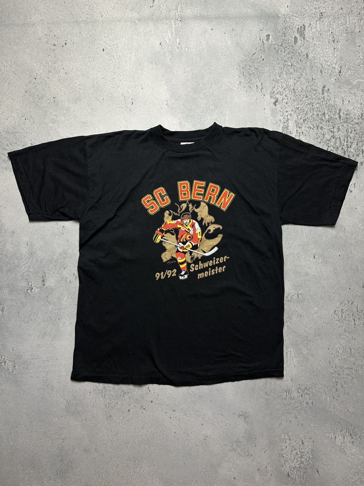 NHL SC Bern 1991/1992 Ice Hockey Jersey Shirt Maillot Trikot Tee Size US L / EU 52-54 / 3 - 3 Thumbnail