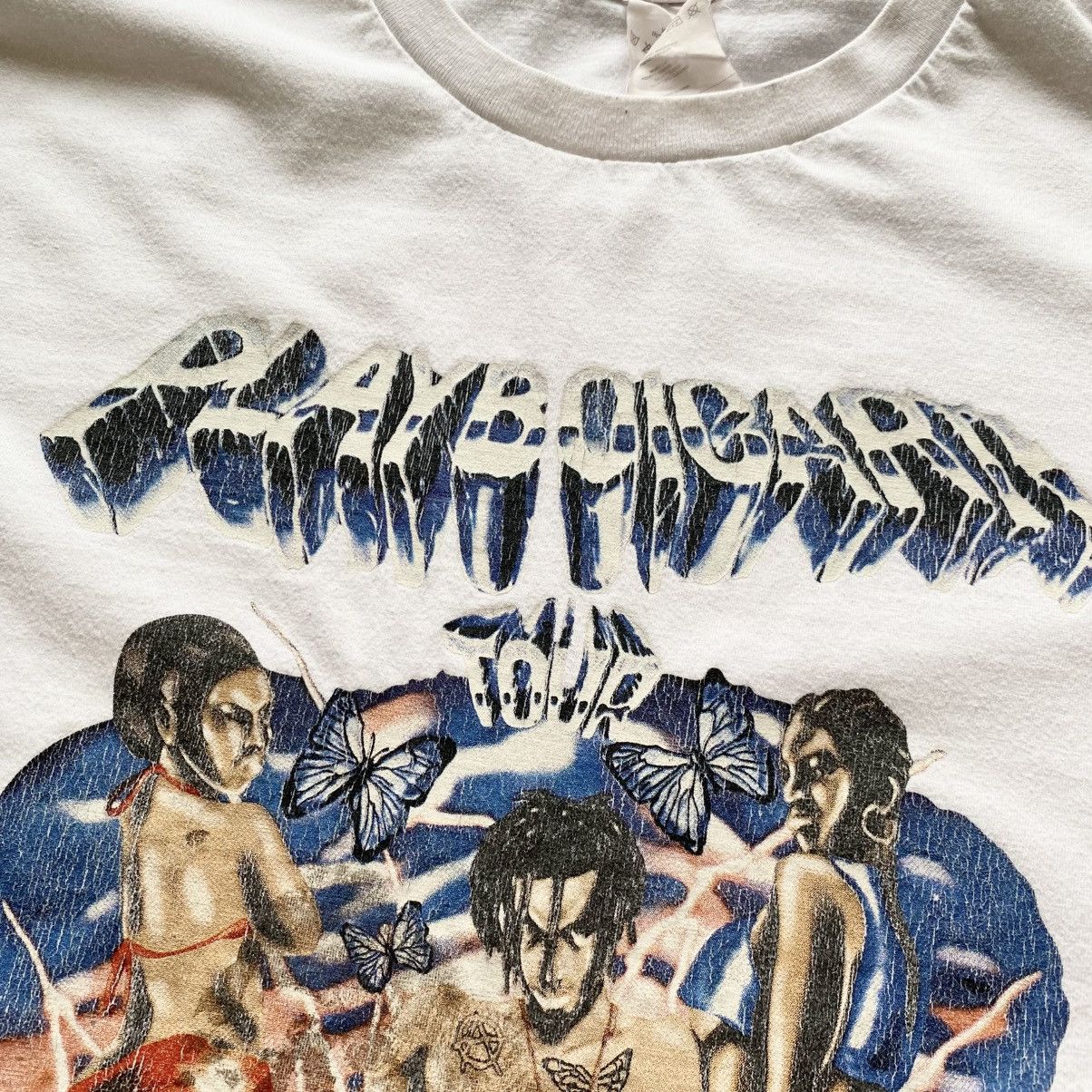 Playboi Carti Rare Playboi Carti 2017 Tour Painted T-Shirt Tee Shirt Y2K Size US L / EU 52-54 / 3 - 3 Thumbnail