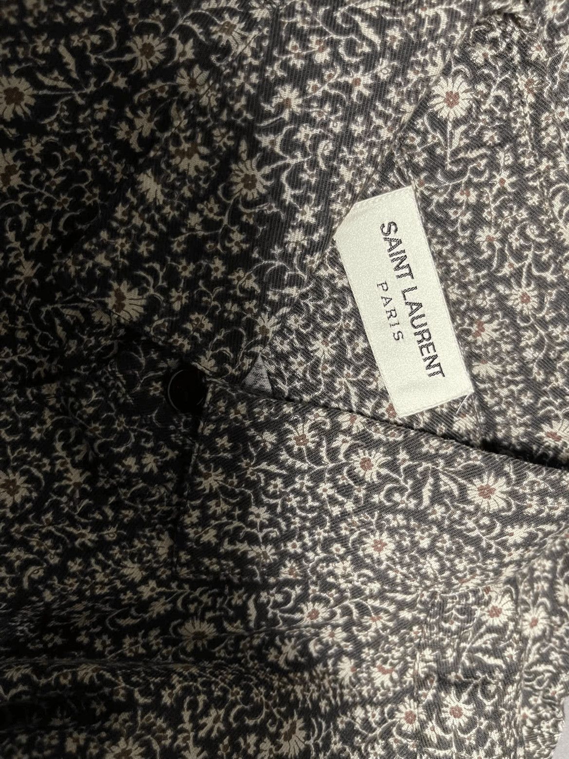 Saint Laurent Paris Sz 37 Saint Laurent Paris 15SS Flowers Print Shirt Size US S / EU 44-46 / 1 - 3 Thumbnail