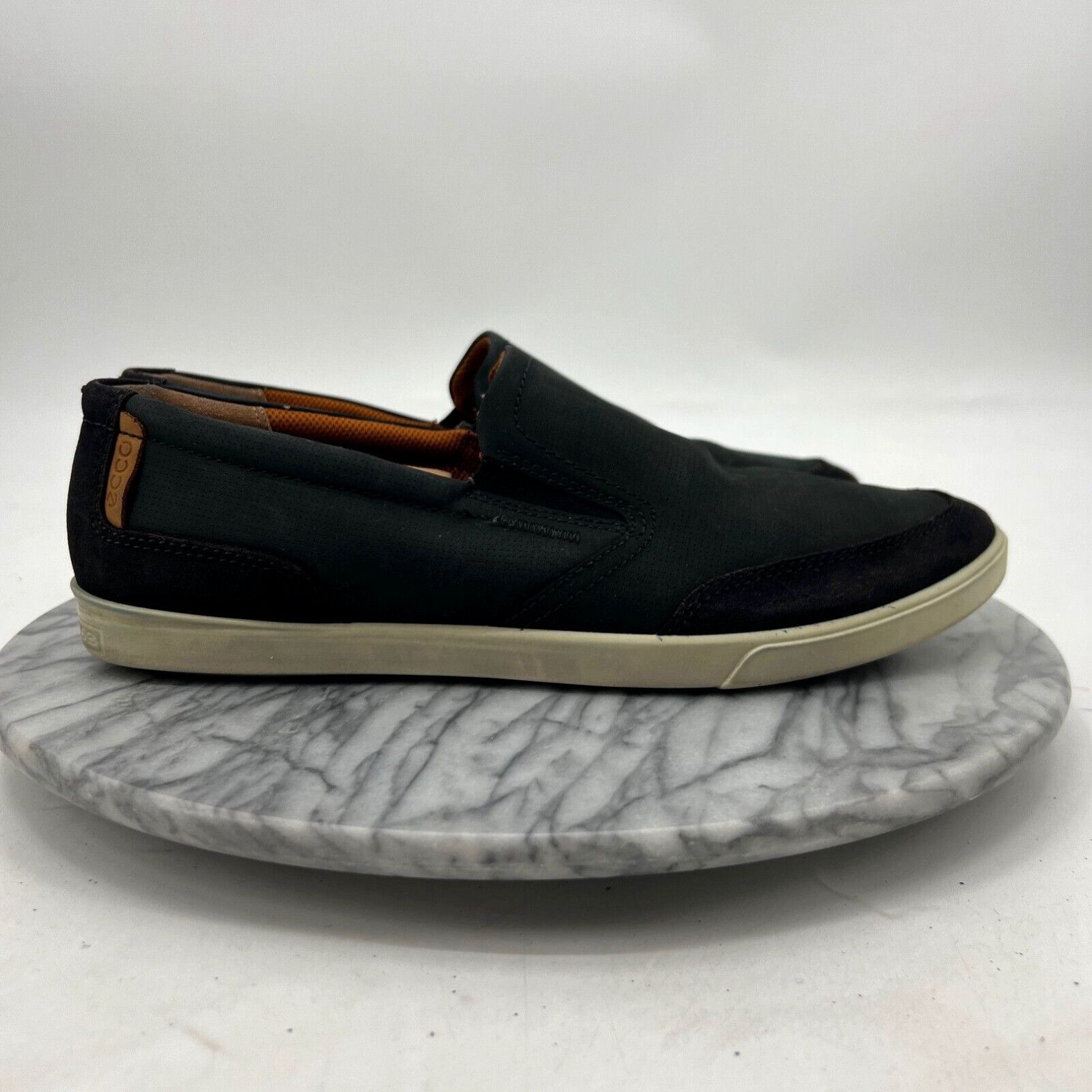 Ecco Ecco Mens 43 Loafer Collin 2.0 Retro Perf Slip On Shoes Black