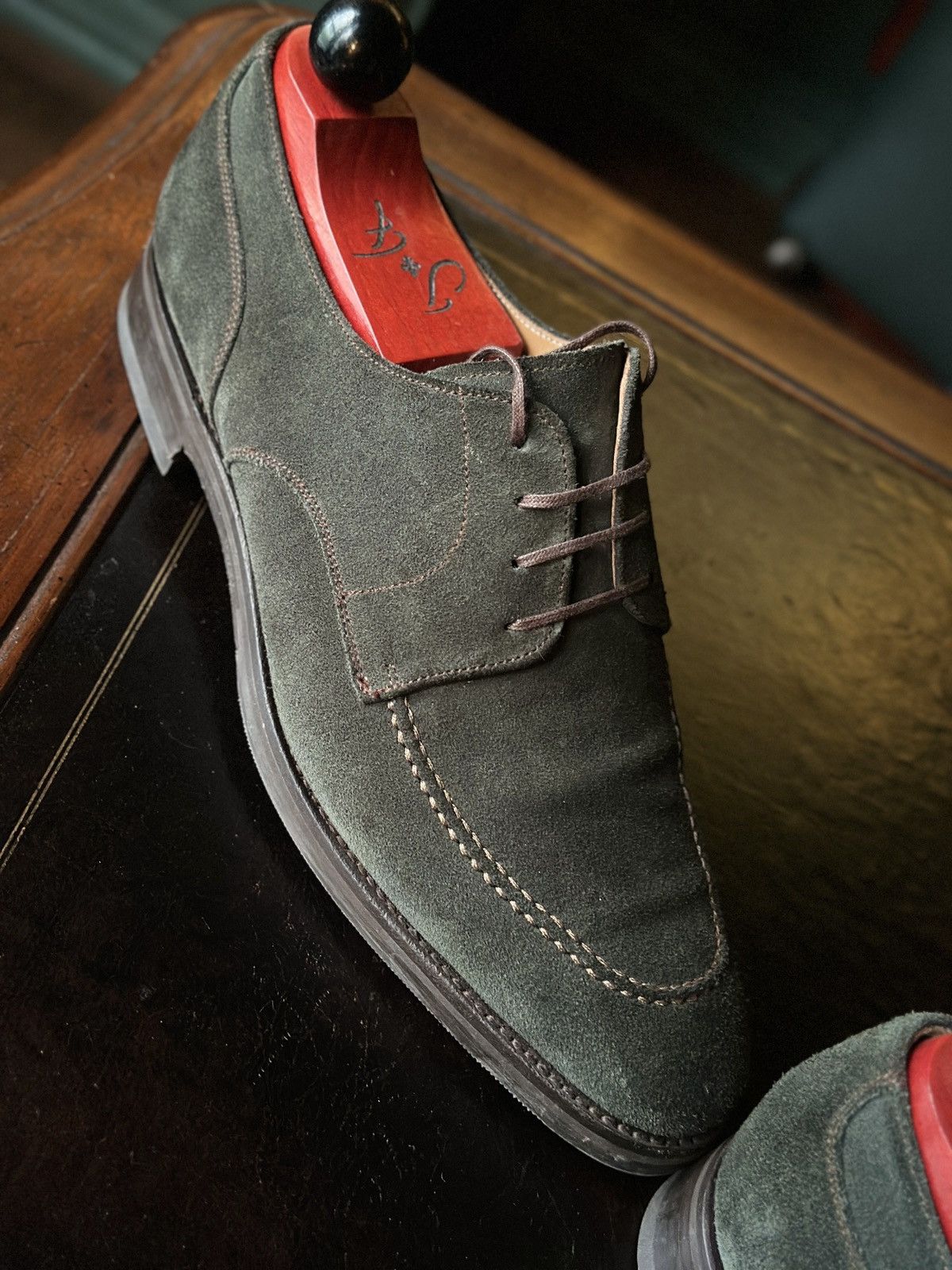 J.FitzPatrick J. Fitzpatrick Green Cle Elum Derby U.S. Size 9.5 Loden Size US 9.5 / EU 42-43 - 3 Thumbnail