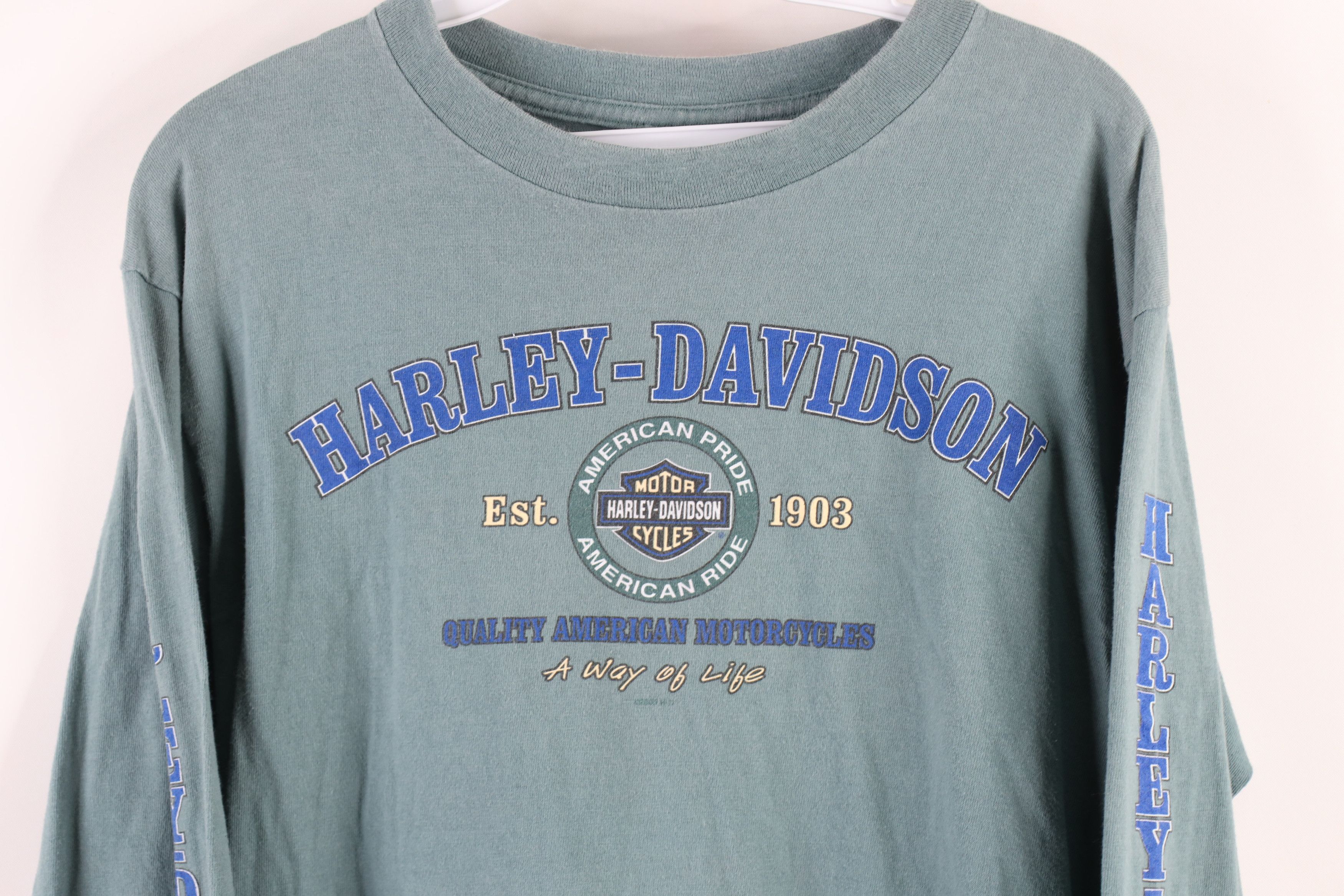 Harley Davidson × Vintage Vintage Y2K 2000 Harley Davidson Out Long Sleeve T-Shirt USA Size US M / EU 48-50 / 2 - 4 Thumbnail