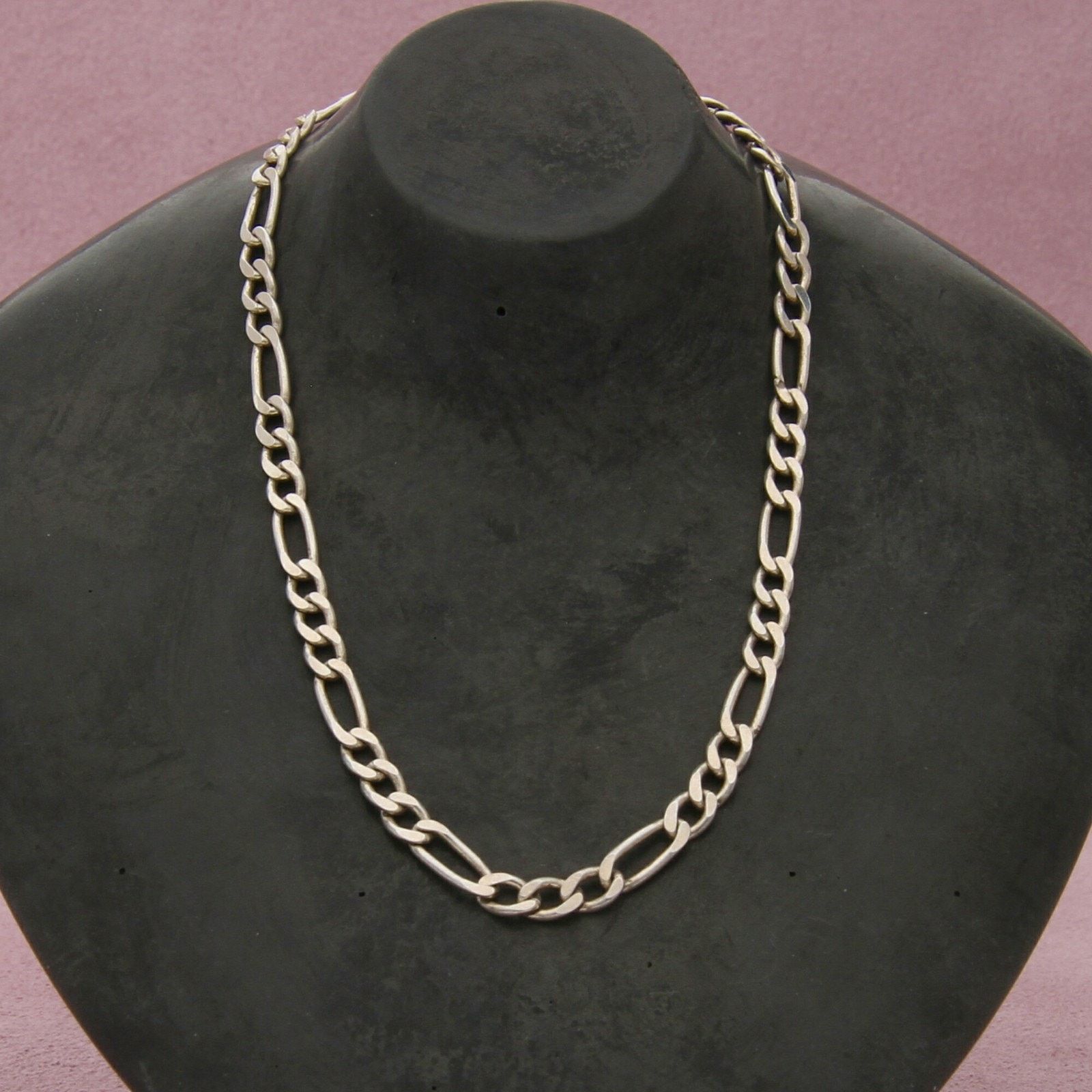 Sterling Silver sterling silver mens italy 3mm figaro chain necklace 20in Size ONE SIZE - 2 Thumbnail