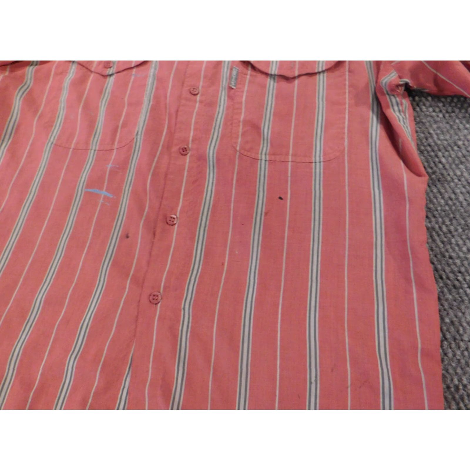Levi's Vintage Levi's Mens Shirt Medium Red Silver Label Button Down Striped 80s Retro Knit Cotton Polyester Long Sleeve Collared Button-Up Mens Shirt Size US M / EU 48-50 / 2 - 4 Thumbnail