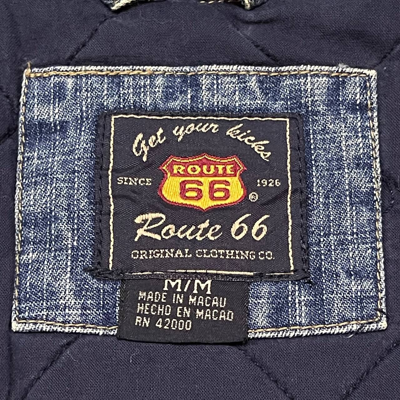 Route 66 Vintage 90's Route 66 Quilted Line Denim Bomber Jacket Size US M / EU 48-50 / 2 - 12 Thumbnail