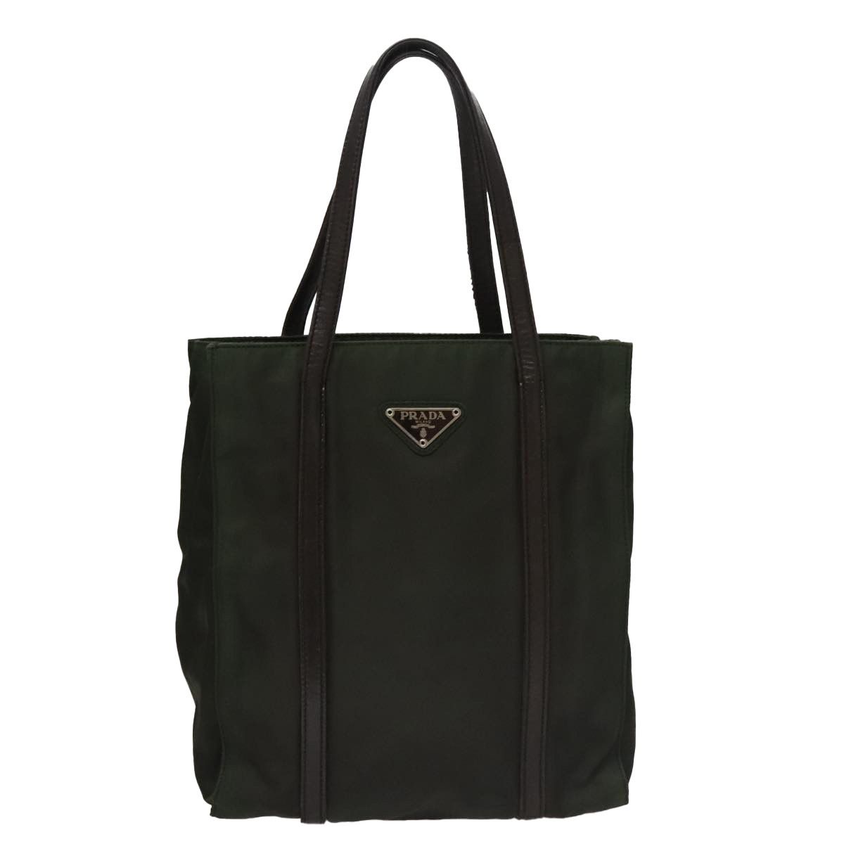 Prada Tessuto Khaki Synthetic Tote Bag (Pre-Owned) Size ONE SIZE - 1 Thumbnail