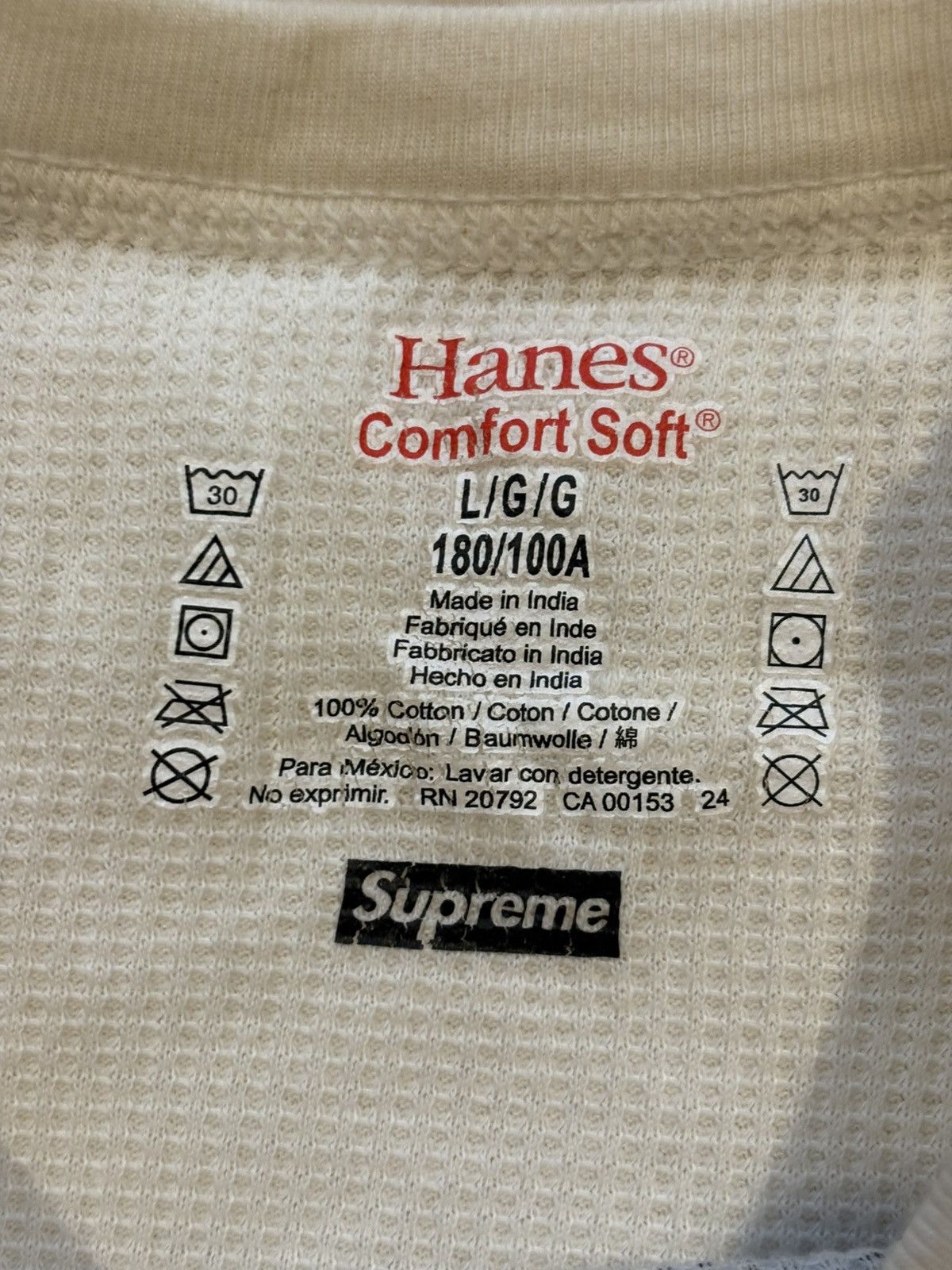 Supreme Supreme Hanes Bones Skeleton Long Sleeve Thermal Large Size US L / EU 52-54 / 3 - 4 Thumbnail