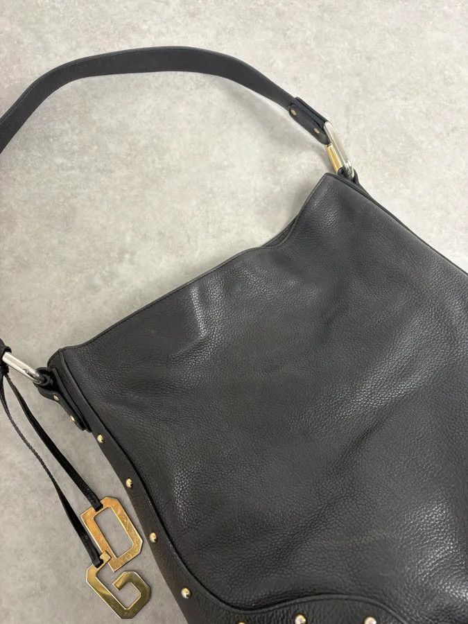 Dolce & Gabbana 2000s Dolce & Gabbana Black Studded Leather Shoulder Bag Size ONE SIZE - 5 Thumbnail