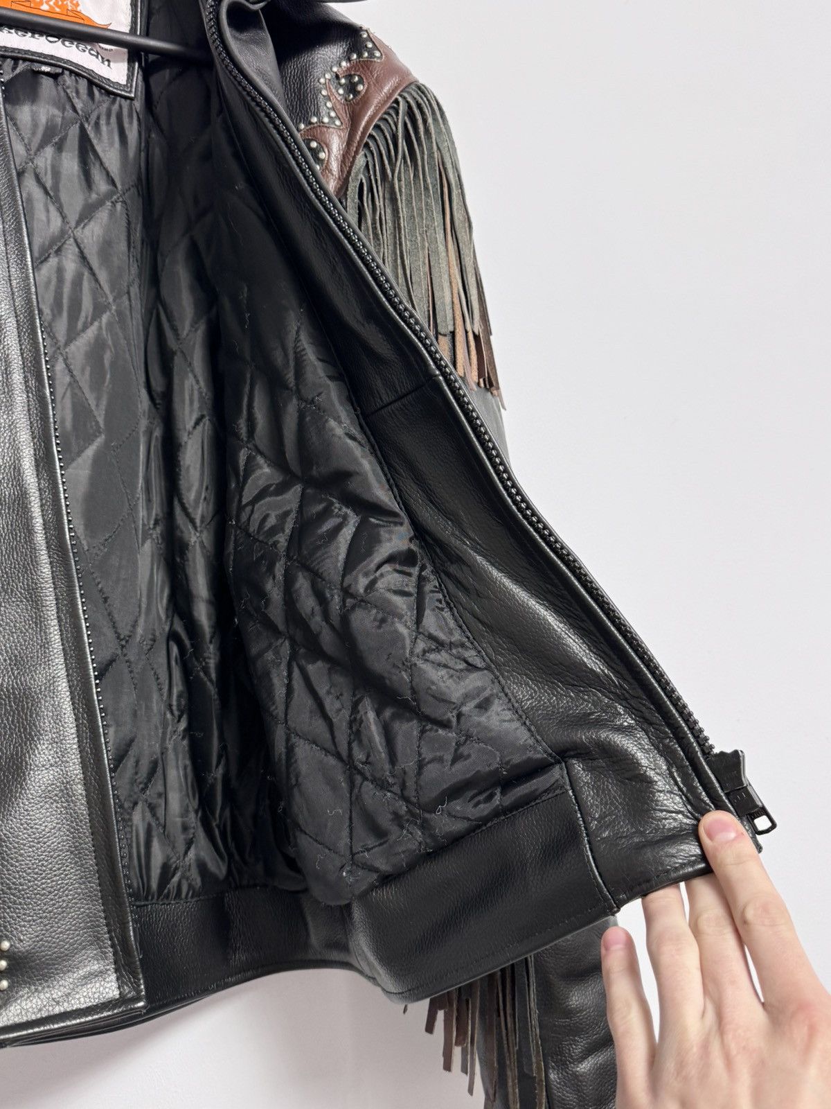 Japanese Brand × Vintage Vintage Western World by Shaf Fringed Leather Jacket Size US S / EU 44-46 / 1 - 9 Thumbnail